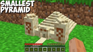 How to BUILD most SMALLEST PYRAMID in Minecraft PIXEL DUNGEON