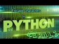 Python escape characters and user input.