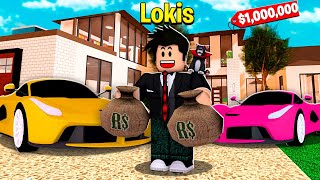 LOKIS FEZ MANSÃO DE PESSOAS RICAS COM CARRO BONITO | Roblox - Luxury Mansion Tycoon