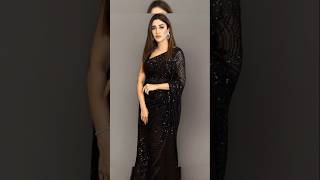 beautiful black saree looks