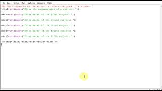 Python Program to add marks and calculate the grade of a student