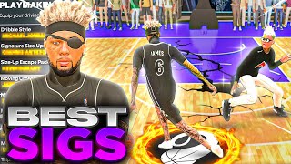 BEST DRIBBLE MOVES/SIGS FOR 6'5-6'8 BUILDS in NBA 2K24! (FASTEST DRIBBLE MOVES/SIGS)
