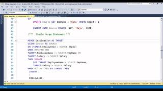 Microsoft SQL Server Development Part 15 : Merge Statement example 2 in SQL Server