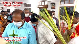 Palm Sunday at St.Mary`s Church Mundupalam