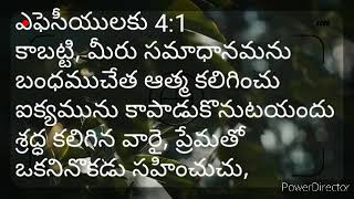 కాబట్టి, మీరు సమాధానమను బంధముచేత ఆత్మ కలిగించు ఐక్యమును కాపాడుకొనుటయందు శ్రద్ధ కలిగిన వారై, ప్రేమతో.