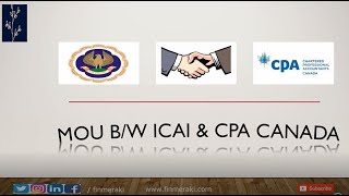 MOU between ICAI \u0026 CPA Canada (S1 | Episode-1)