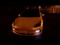 funny happy birthday tesla model 3 light show