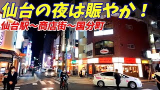 夜の仙台駅周辺を散策！アーケード街～国分町～勾当台公園まで