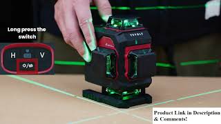 YEVOLT YVGLL4XS16 4-Plane Green Laser Level 4D 16 Lines