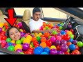 crazy ball pit car prank on dad's car