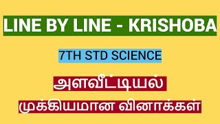 அளவீட்டியல் - 7TH SCIENCE