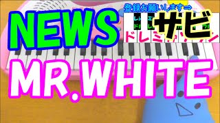 サビだけ【MR.WHITE(ミスターホワイト)】NEWS(ニュース) 1本指ピアノ 簡単ドレミ楽譜 超初心者向け