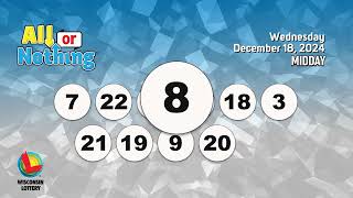 Wisconsin Lottery Midday Draw 12/18/2024