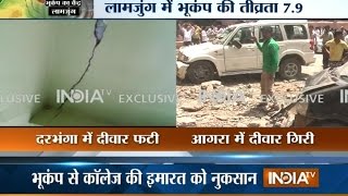 Agra: Video Showing the Damage Caused by Earthquake - India TV