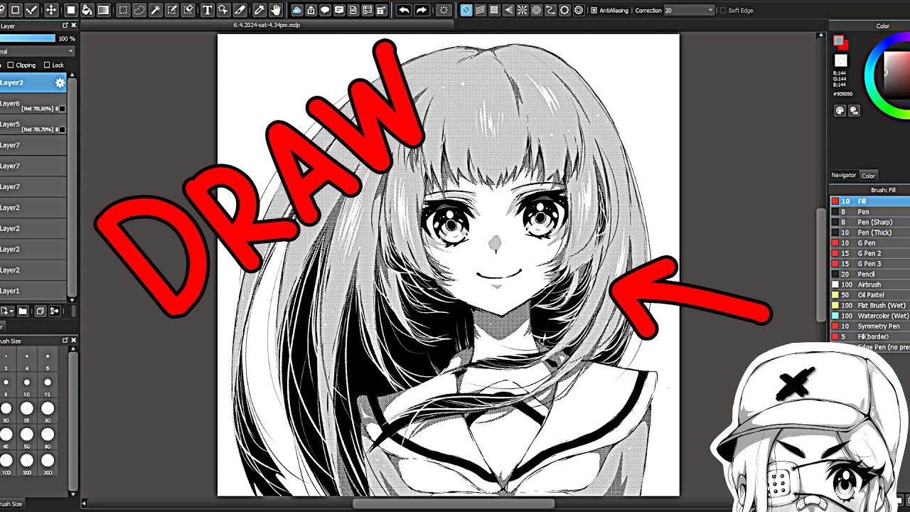 Drawing Time Lapse Practice 5 Medibang Paint Pro Pc Youtube