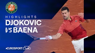 Novak Djokovic vs Roberto Carballes Baena | Round 2 | French Open 2024 Highlight