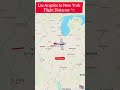 Los Angeles to New York Flight Travel Distance #flighttravel #tiktok #travel #travelmap #shorts