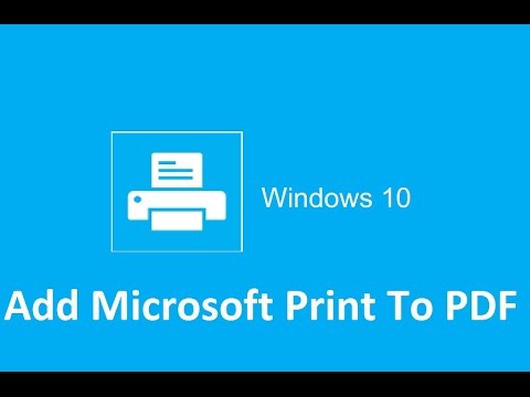 Add Microsoft print to pdf - Windows 10 - Howtosolveit Add Microsoft print to pdf - Windows 10 - Howtosolveit
