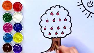 Aprende A Dibujar Y Colorear Una Manzana Draw An Apple Dibujos