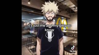 Deku working at McDonald