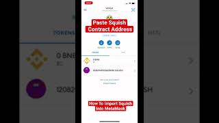 How To Import Custom Token Into MetaMask - Squish Coin - 0xec10edafd438f477957459388fd43be150791461