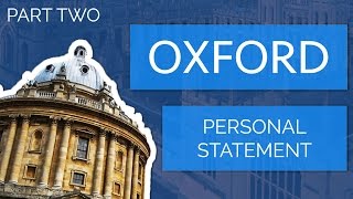 [Part 2] Apply to Oxford University: How to Write a Personal Statement