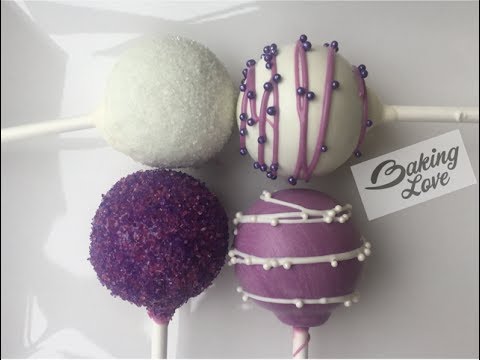 Lavender and White Cake Pops Lavender and White Cake Pops