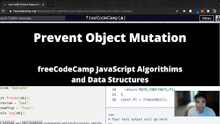 Prevent Object Mutation (ES6) freeCodeCamp tutorial