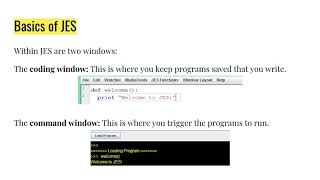 Introduction to Python using Jython Environment for Students | Intro to Media Computation & JES [CC]