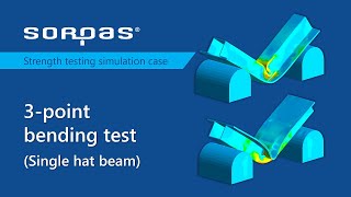 3-point bending test (single hat beam) by SORPAS 3D.testing