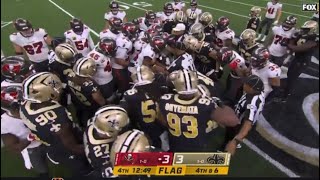 huge BRAWL brakes out at saints vs buccaneers game - Mike Evans and Marshon Lattimore get EJECTED