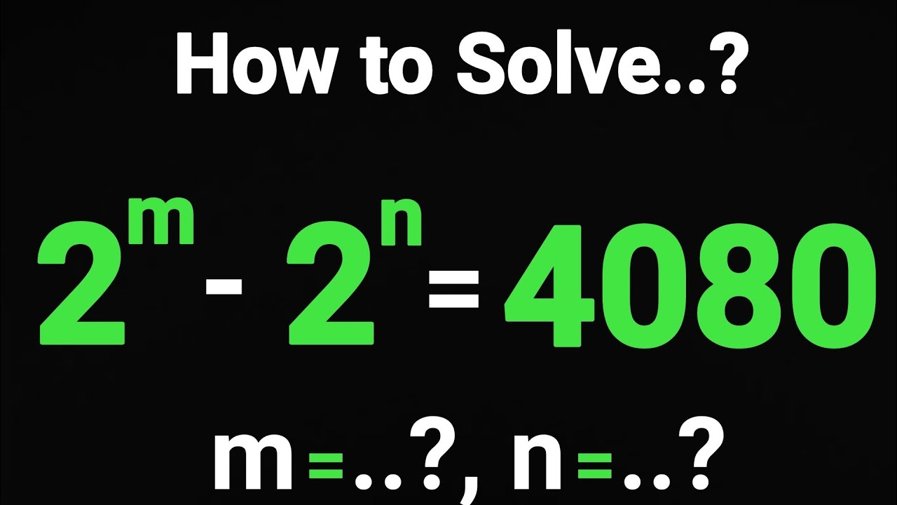 A Nice Math Olympiad Exponential Problem Youtube