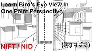 #3 How to make Birds eye view in One point perspective