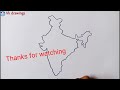 how to draw india map easily indian map drawing easy