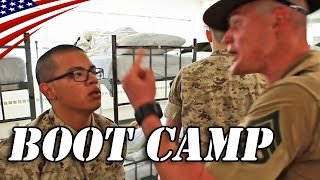 リアル･ハートマン軍曹 海兵隊ブートキャンプ・初日のベッドルーム - USMC Boot Camp First Day - Realistic Gunnery Sergeant Hartman