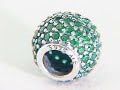 pandora dark green pavé lights charm 791051czn