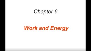 Work and Energy