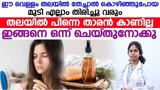 ഈ വെള്ളം തലയിൽ തേച്ചാൽ ഇനി താരൻ വരില്ല | കൊഴിഞ്ഞു പോയ മുടി എല്ലാം തിരിച്ചു വരുകയും ചെയ്യും