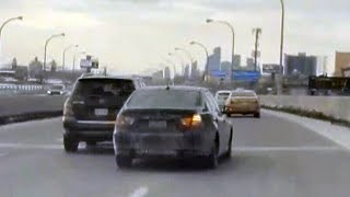 This is the moment a speeding BMW triggered a violent crash on Toronto's Gardiner Expressway