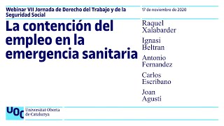 La contención del empleo en la emergencia sanitaria | UOC