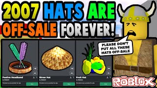 Classic 2007 Accessories GOING OFF-SALE FOREVER!? (ROBLOX)