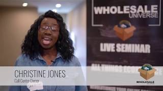 Testimonials From The Wholesale Universe Live Retail Sales Training Event! {Christine Jones}