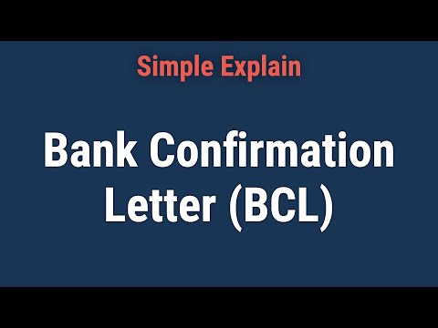 What is a bank confirmation letter?