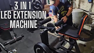 FEIERDUN 3-in-1 Adjustable Leg Extension and Curl Machine