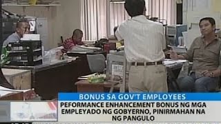 BT: Performance enhancement bonus ng mga empleyado ng gobyerno, pinirmahan na ng Pangulo