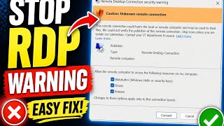How to Remove Remote Desktop (RDP) Security Warning – Easy Windows Fix
