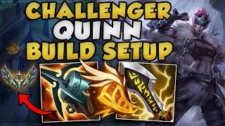 RANK 1 QUINN PLAYS THE STRONGEST BUILD SETUP OF SEASON 13! (CHALLENGER MASSACRE) - League of LEgends