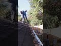 SATISFYING leaf blower CLEANING gutters #shorts #yardwork #satisfying #asmr