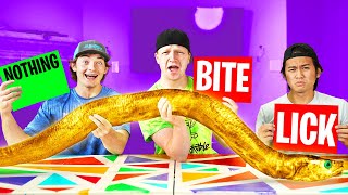 EXTREME Bite, Lick Or Nothing Food Challenge! *GROSS*
