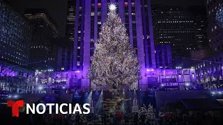 Así fue el encendido del árbol navideño del Rockefeller Center | Noticias Telemundo